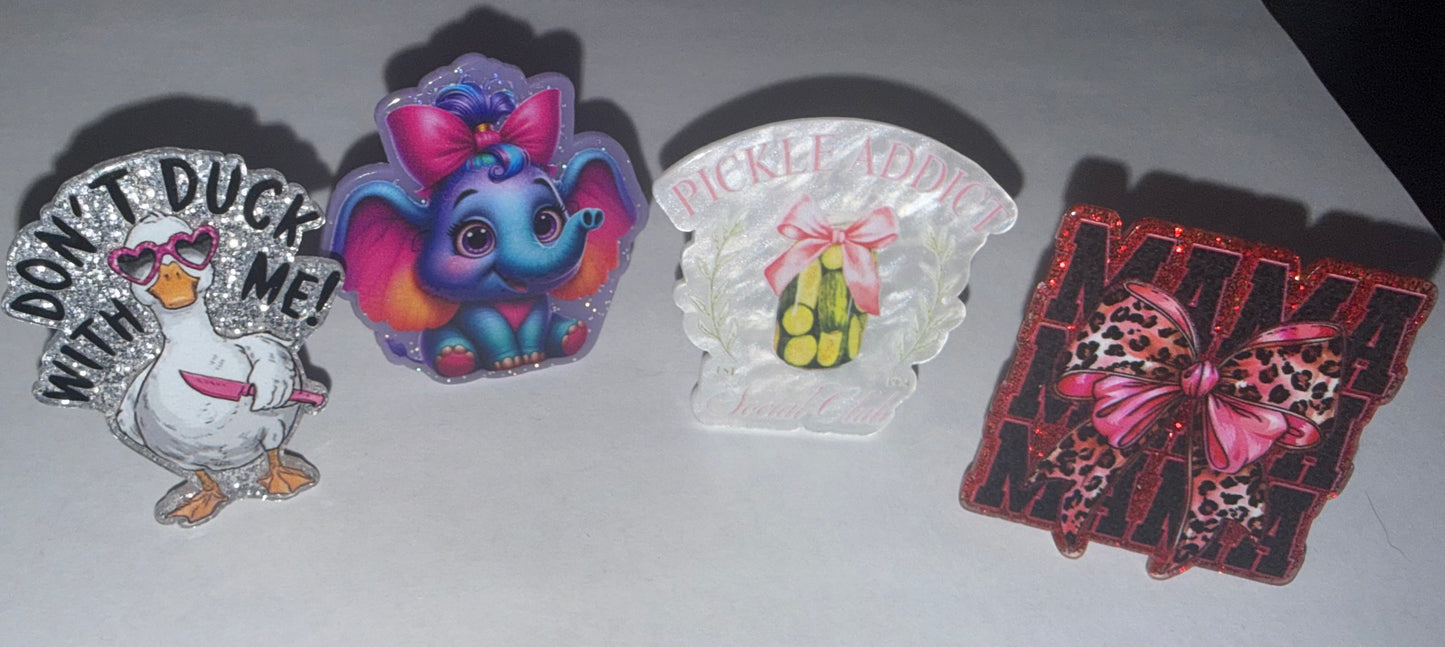 Acrylic Flatback Vent Clip